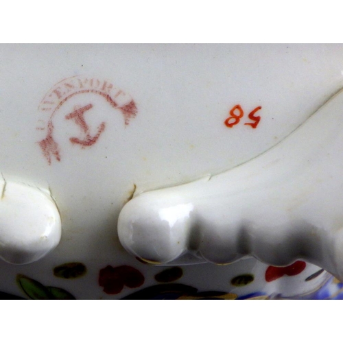 95 - Two Davenport tureens together with and associated stand; an English pottery tea bowl.  a/f (4)