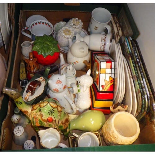 139 - Collector's teapots, other ceramics incl part coffee sets.  (5)