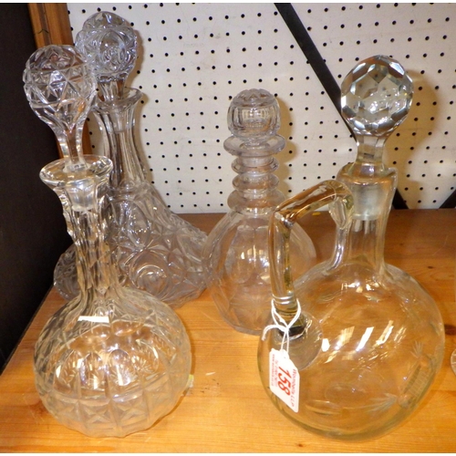 158 - Ten various glass decanters (10)