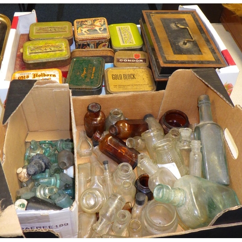 193 - A qty of misc bottles and tins (2)