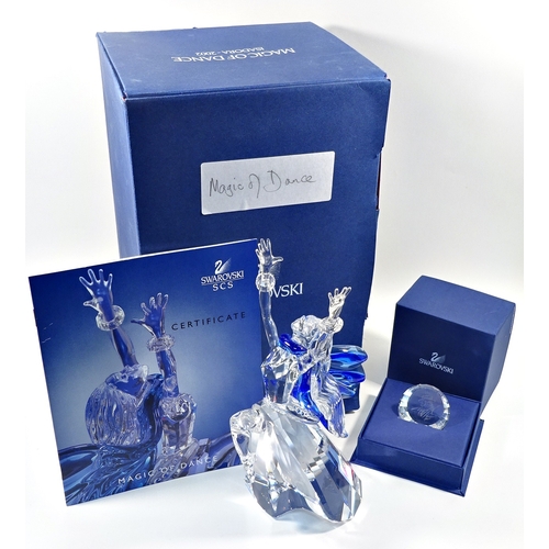 440 - A Swarovski crystal dancer with blue scarf