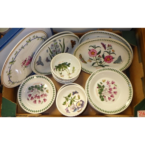 214 - A qty of Portmeirion table ware together with a Royal Worcester cake plate