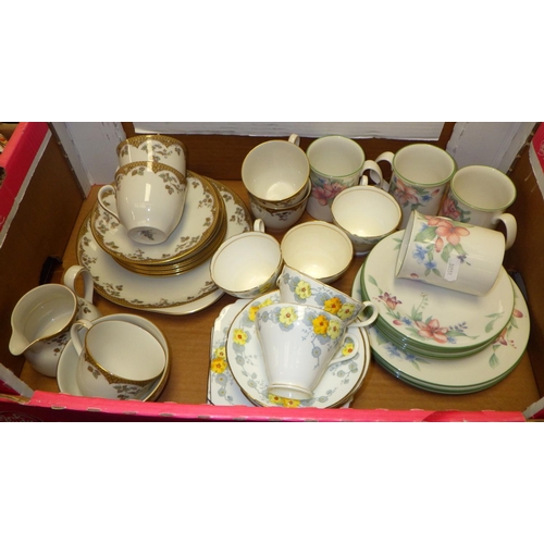 237 - Four boxes of misc ceramics to include Royal Doulton, Noritake, Taylor & Kent etc (4)