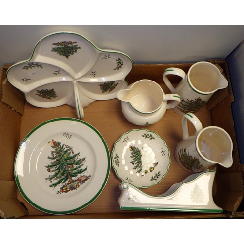 254 - A group of Spode Christmas tree table ware