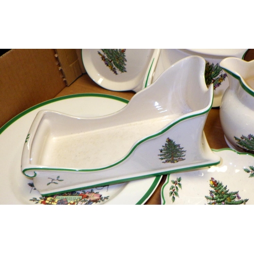 254 - A group of Spode Christmas tree table ware