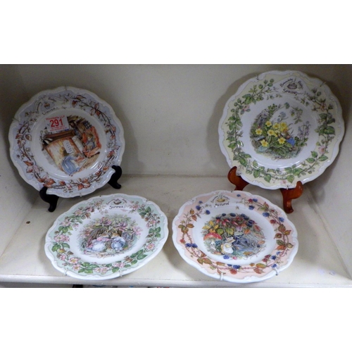 291 - Four Royal Doulton Brambly Hedge Seasons plates (4)