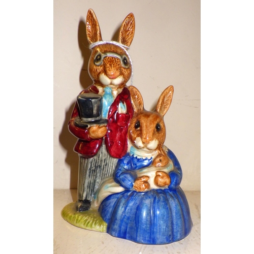 301 - A pair of Royal Doulton dogs together with a Bunnykins figure (3)