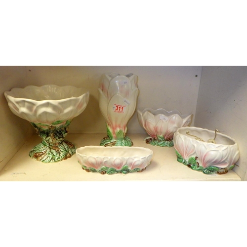 311 - Five Sylvac crocus pattern planters