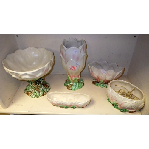 311 - Five Sylvac crocus pattern planters