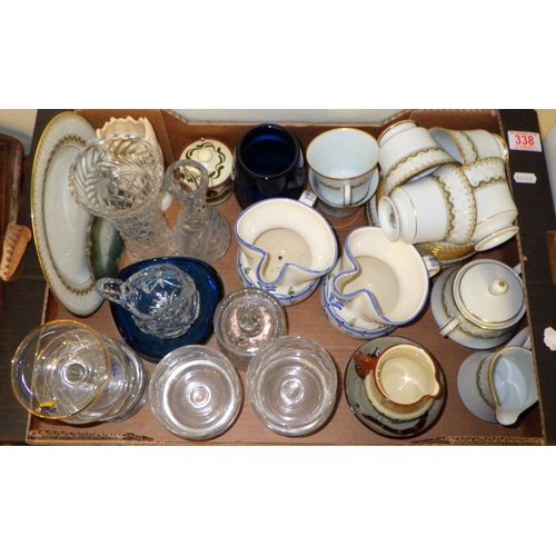 338 - Noritake teaware; cut glass and ceramics, etc.