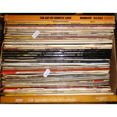 384 - Four boxes of classical (organ, orcestral etc)  interest Lps