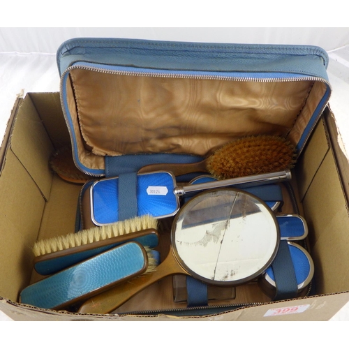 399 - A vanity set brushes etc a/f - from the estate of  Lady Davina Barnard dec'd