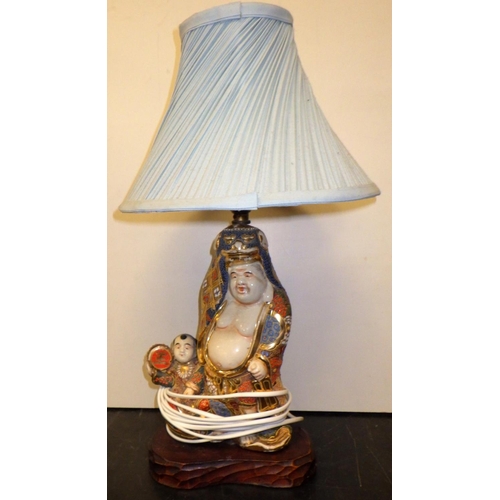 392 - An Oriental table lamp together with further ceramics etc  Af