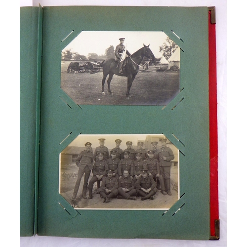 406 - An album containing a collection of First World War British military interest postcards.