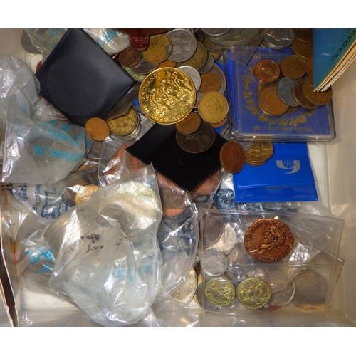 409 - A qty of misc coinage, notes etc