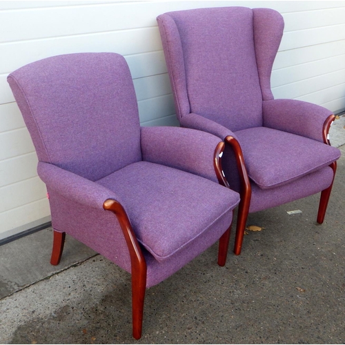 642 - A pair of Plums easy chairs