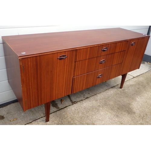 727 - A 1970's dressing table, missing mirror, 154cm wide