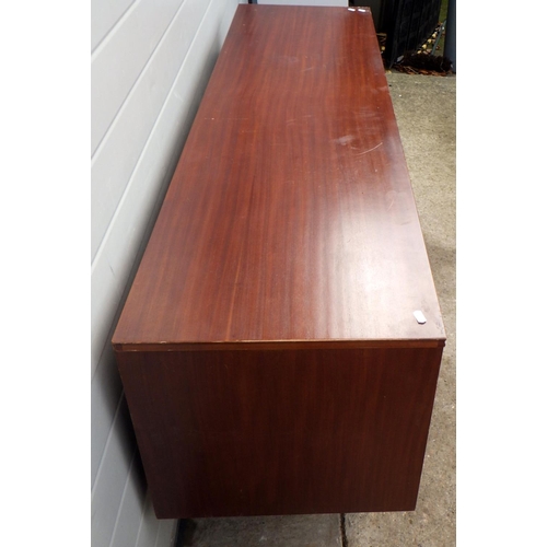 727 - A 1970's dressing table, missing mirror, 154cm wide