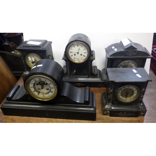 787 - Five misc mantle clocks af (5)