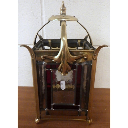 795 - A brass hall lantern