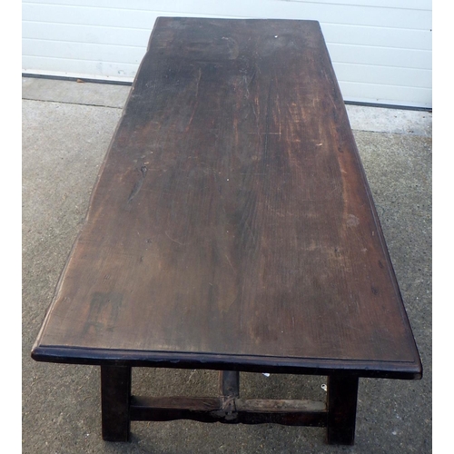 825 - A rustic tavern table 77 x 190cm AF