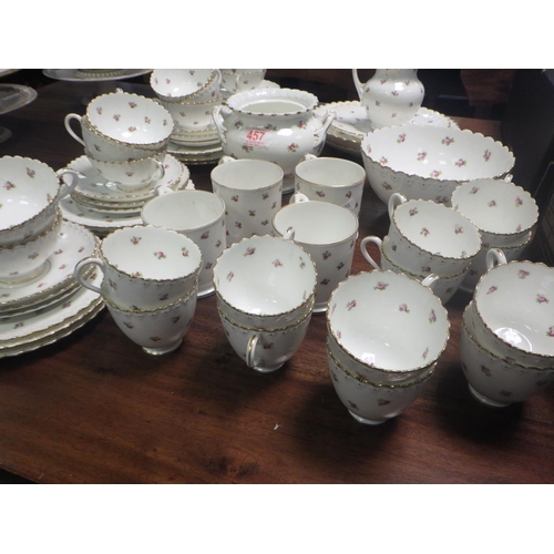 457 - A large qty of Victorian floral tea ware together with similar dinner ware (qty) AF