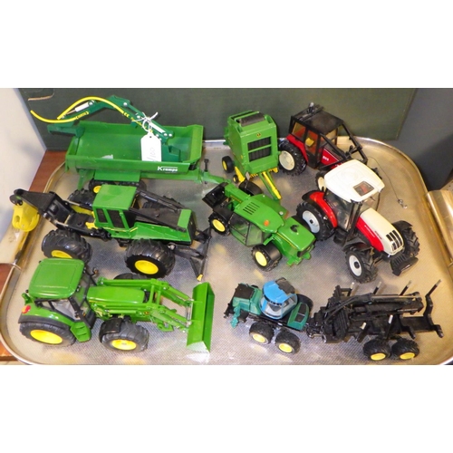 100 - A group of Die cast tractors and trailers etc (2)