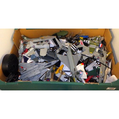 104 - A group of various aeroplanes Corgi etc
All models have been used, parts missing etc,  sold as seen ... 