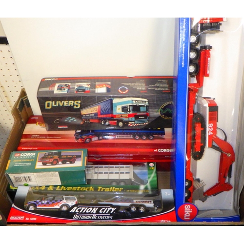 105 - Two boxes of Trucks and trailers etc most boxed
All models have been out of the boxes and used, sold... 