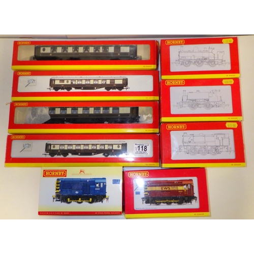 118 - Nine Hornby boxed Locos, carriages etc 
All models have been out of the boxes and used, sold as seen... 