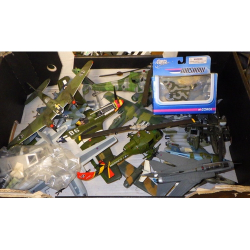 125 - Three boxes of Military aircraft models, Corgi etc
All models have used, sold as seen AF MISIING PAR... 