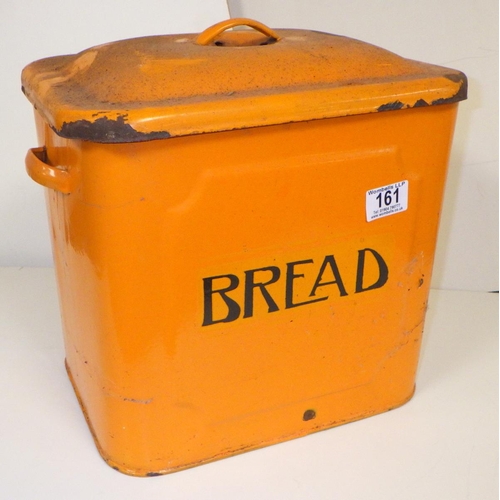 161 - A enamel bread bin AF chips, dents etc