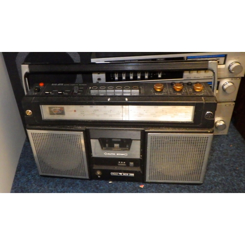 164 - A Fisher music system, Panasonic  speakers, etc
All electricals sold as seen