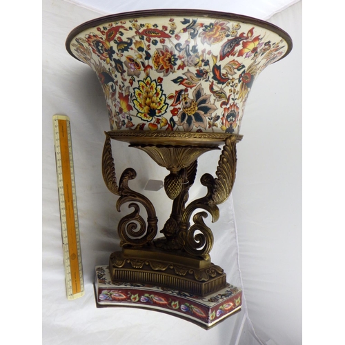 165 - A cast metal based pedestal Bowl