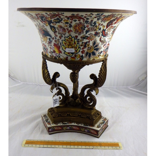 165 - A cast metal based pedestal Bowl