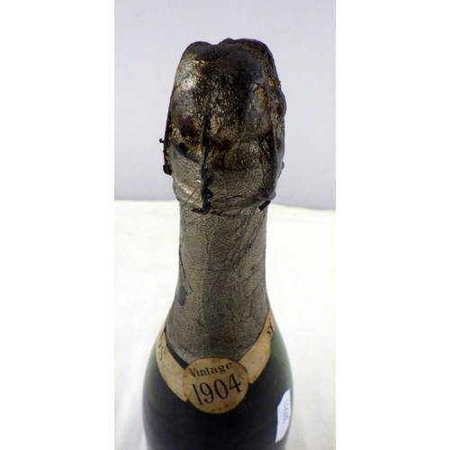 29 - Pale Dry Creaming - Epernay-France - Extra Dry for Invalids - Vintage 1904, a single demie bottle.