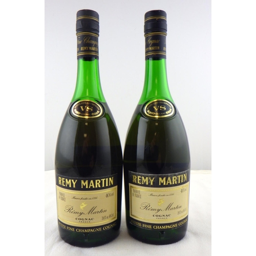 3 - Remy Martin - Petite Fine Champagne - VS - Cognac, two 24Fl.Oz / 0.682lt bottles, c1980s.