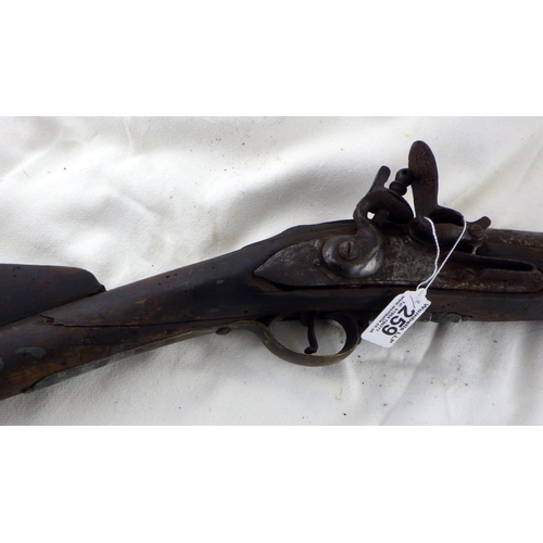 259 - Two India Trade type flintlock guns. Decorative use only.  A/F