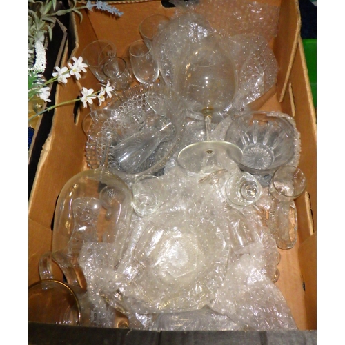 267 - Five boxes of misc collectables, glass and ceramics (5)