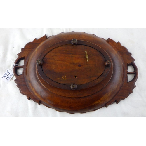 274 - A Black Forest style carved musical bowl