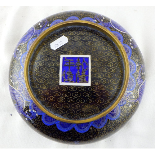 288 - An oriental bronze Cloisonne bowl