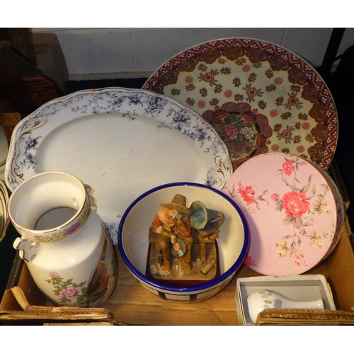 350 - Four boxes of various tea ware, dinner wares, glass etc (4)