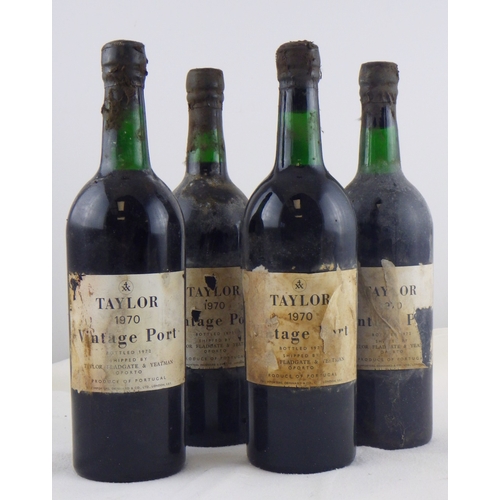 41 - Taylor 1970 Vintage Port - Bottled 1972 - Taylor Fladgate & Yeatman, nine 0.75lt bottles.  Ex. the w... 