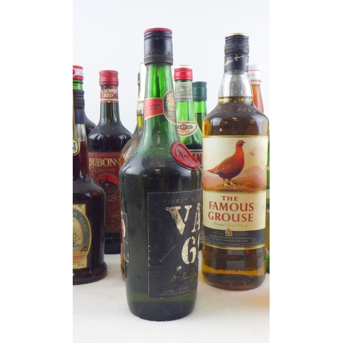 52 - Sanderson's Vat 60 whisky, a single bottle, sealed but low level; Bell's Old Scotch Whisky, a single... 