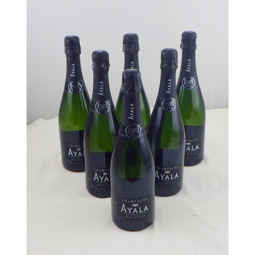 58 - Champagne Ayala Brut Majeur, six 0.75lt bottles.   Ex. the wine cellar of a gentleman.