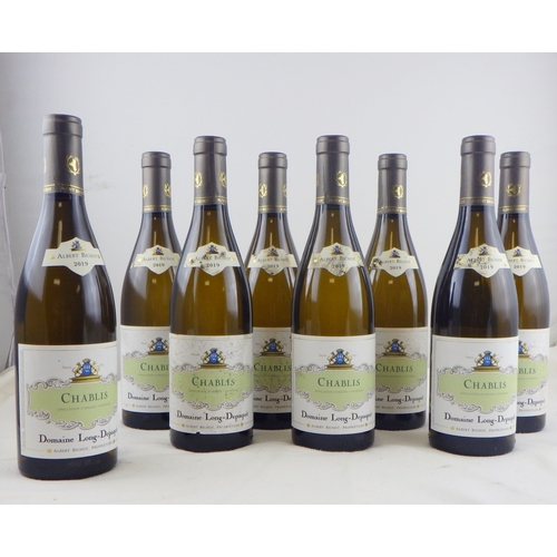 66 - Albert Bichot 2019 Chablis, eight 0.75lt bottles.   Ex. the wine cellar of a gentleman.