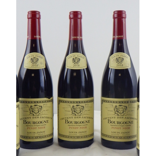 73 - Louis Jadot 2018 - Couvent Des Jacobins - Bourgogne - Pinot Noir, five 0.75lt bottles.   Ex. the win... 