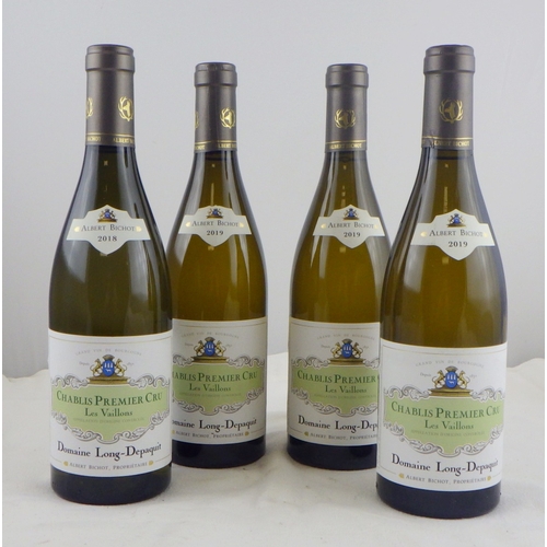 77 - Albert Bichot - Domaine Long-Depaquit - Chablis Premier Cru Les Vaillons, four 0.75lt bottles, three... 