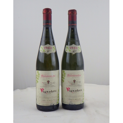 80 - Mastroberardino - Vignadora Apianum - Fiano di Avellino - 1988, two 0.75lt bottles.  (2)   Ex. the w... 