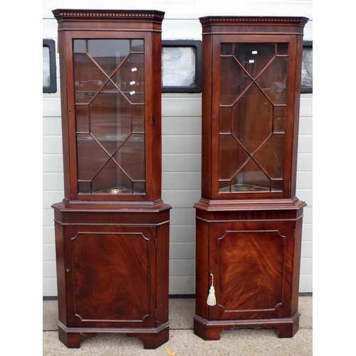 750 - Two reproduction corner cabinets (2)